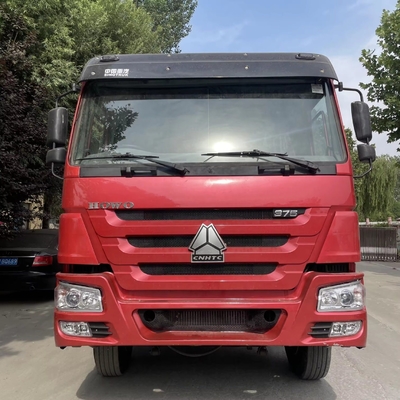 HOWO 8X4 375 Tipper 500HP Tipperχρησιμοποιούμενο φορτηγό σκουπιδιών με εναέρια ανάρτηση οδηγός πρώτο κάθισμα