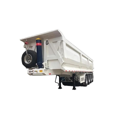 Χάλυβα 1820mm βαρύ φορτίο 2 άξονες U σχήμα Dump Semi Trailers για πέτρα / ορυχείο / άμμο