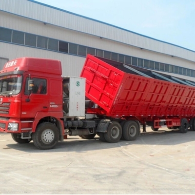Χάλυβα 1820mm βαρύ φορτίο 2 άξονες U σχήμα Dump Semi Trailers για πέτρα / ορυχείο / άμμο