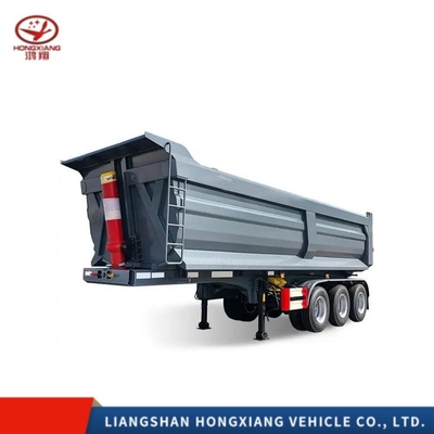 Ατσάλι 4 άξονες 80tons Dump Semi Truck Trailer Tipper Trailer ABS Αντιμπλοκαριστικό σύστημα πέδησης
