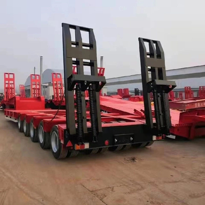 40ton 3/4/5 άξονα φορτηγό χαμηλό κρεβάτι ημιπροκατασκευή με ABS και σύστημα αντιμπλοκάρισμα