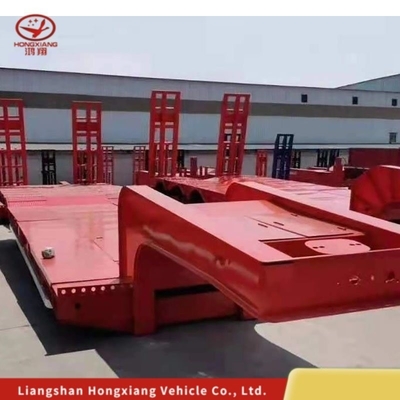 3 άξονες Lowbed Low Bed Truck Semi Trailer Προσαρμογή και βαρύ φορτίο για τις απαιτήσεις σας
