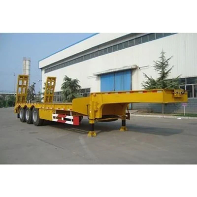 40 τόνους 3 άξονες 4 άξονες Lowboy Semi Trailer με υψηλή χωρητικότητα φορτίου και αντοχή