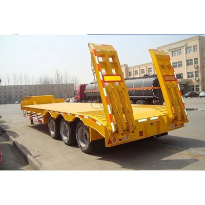 40 τόνους 3 άξονες 4 άξονες Lowboy Semi Trailer με υψηλή χωρητικότητα φορτίου και αντοχή