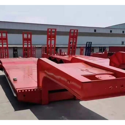 40 τόνους 3 άξονες 4 άξονες Lowboy Semi Trailer με υψηλή χωρητικότητα φορτίου και αντοχή