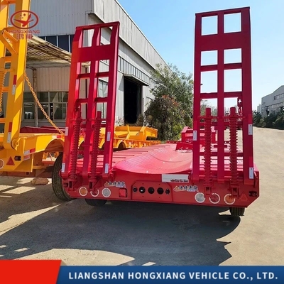 Χάλυβα 13m 60ton Υδραυλικό Lowboy Low Bed Truck Trailer για τη μεταφορά βαρέων φορτίων