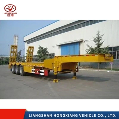 Χαμηλό φορτίο Εκσκαφέας Μεταφορών Βήμα Drop Deck Trailers 3/4 Άξονες Χάλυβα 12r22.5 Ελαστικά