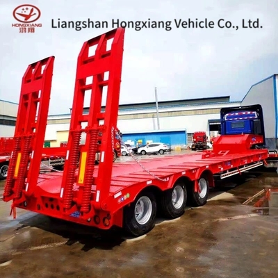 13500X3000X1550 mm 13t Άξονας βαρύ φορτίο Gooseneck Low Loader Low Bed Lowboy Truck Lowbed Semi-Trailer