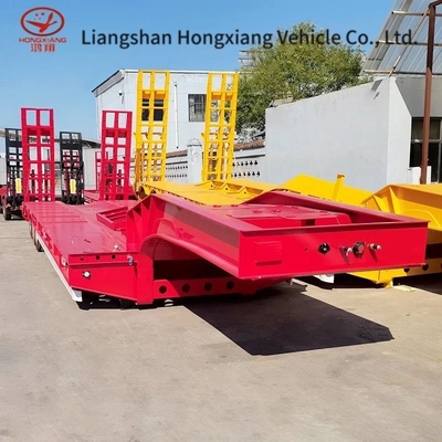 13500X3000X1550 mm 13t Άξονας βαρύ φορτίο Gooseneck Low Loader Low Bed Lowboy Truck Lowbed Semi-Trailer