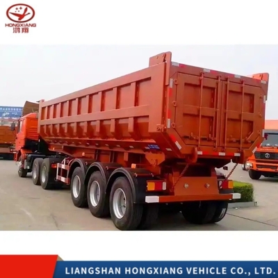 50 τόνων Semi Trailer U Type Dump Trailers για πέτρες και άμμο σύμφωνα με τις ανάγκες του πελάτη