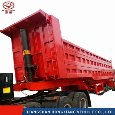 50 τόνων Semi Trailer U Type Dump Trailers για πέτρες και άμμο σύμφωνα με τις ανάγκες του πελάτη