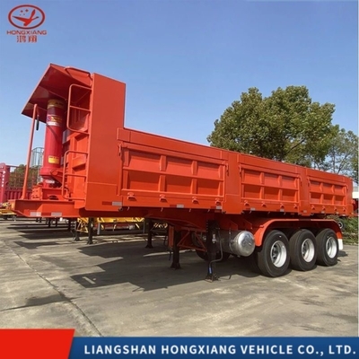 50 τόνων Semi Trailer U Type Dump Trailers για πέτρες και άμμο σύμφωνα με τις ανάγκες του πελάτη