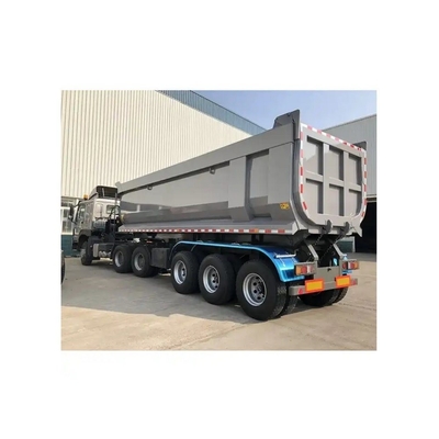 3 άξονες 50 τόνων Semi Trailers τύπου U Dump Trailers Προσαρμογή για άμμο πέτρα σιτηρών