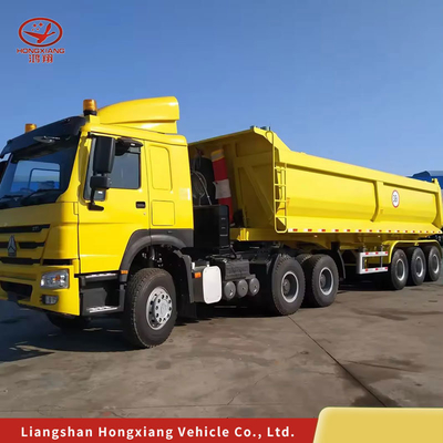 Κουβικά μέτρα Ντάμπερ Τίπερ Semi Trailers 6 άξονες για την αγορά της Γκάνας