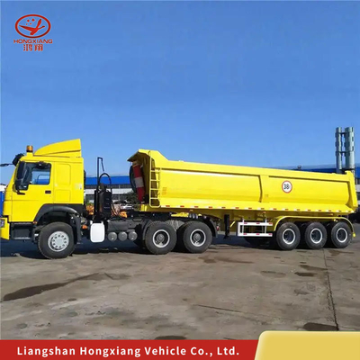 Κουβικά μέτρα Ντάμπερ Τίπερ Semi Trailers 6 άξονες για την αγορά της Γκάνας