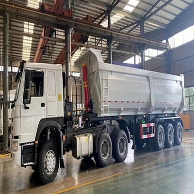 Ατσάλι βαρύ φορτίο 3 άξονες Lowboy Trailer 60 80 100 τόνους Lowbed Low Bed Truck Semi Trailer