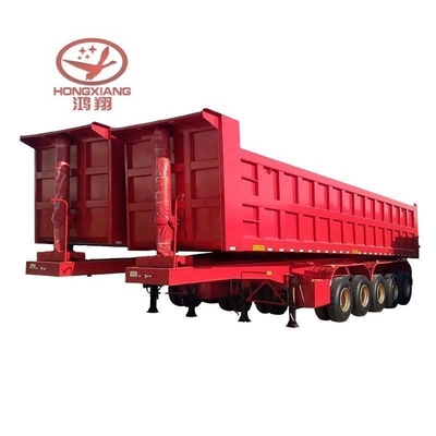 45cbm 40 50 60 τόνων U σχήμα πίσω άκρη γκρεμιστήρα ντάμπινγκ ημιφορτηγά ρυμουλκούμενα χάλυβα επίπεδα