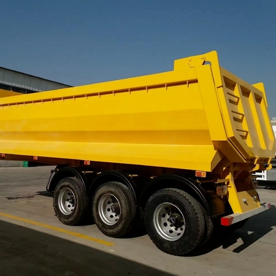 Τρόπος κυκλοφορίας 2240mm Χάλυβα 25cbm 32cbm 8 τόνων Τροχόσπιτο Τέρμα Πίσω Ντάμπερ Ημιφορτηγό για βαρύ φορτίο