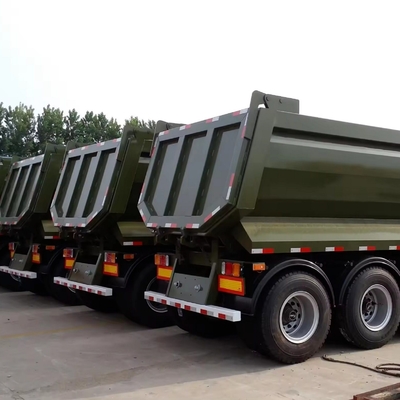 25cbm 32cbm U σχήμα πίσω άκρο γκρεμιστήρα ντάμπερ Dump Semi Truck ρυμουλκούμενο ελαστικό 12r22.5 επίπεδα