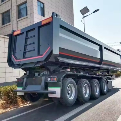80 τόνων 4 άξονες U-σχήμα ρυμουλκούμενοι 45cbm Tipper Semi-Retrailer για συσσωρευτές