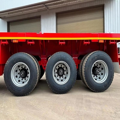 2024 40 FT 3 Άξονας Tri Axle Flat Bed Flatbed Container Semi Trailer με προσαρμογή