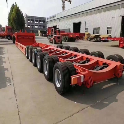 Αυτοαπορριπτόμενο 3 άξονα 60 τόνων 80 τόνων Lowboy Loader Lowbed Low Bed 3 Axltruck Semi Trailer