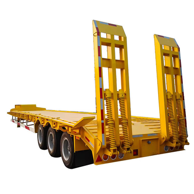 Αυτοαπορριπτόμενο 3 άξονα 60 τόνων 80 τόνων Lowboy Loader Lowbed Low Bed 3 Axltruck Semi Trailer