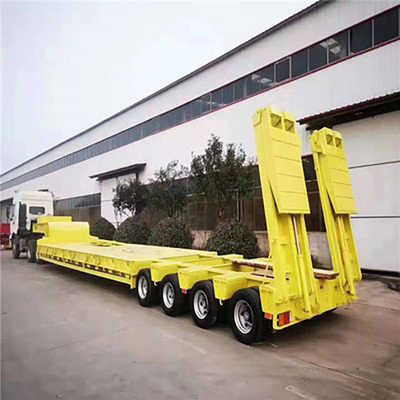 Κατεβατικό πόδι δύο ταχυτήτων βαρύ φορτίο Lowboy Lowbed Trailer για τη μεταφορά βαρέων μηχανών