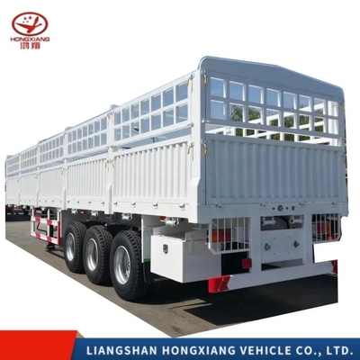 3 άξονας 45FT 48FT 60ton Dropside Cargo Sidewall Semi Trailer για ελαφρύ έργο Grade Side Wall Fence