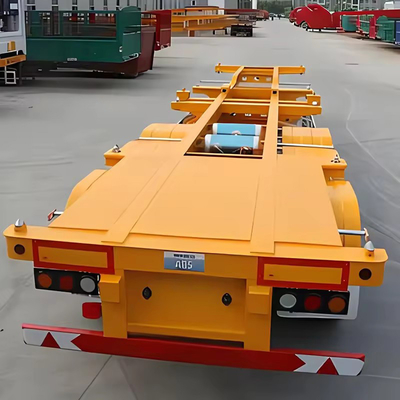4 ζευγάρια και 2 μονόσωμα 40FT χαμηλό κρεβάτι Lowboy Container Semi Trailer