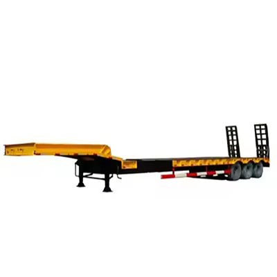 4 ζευγάρια και 2 μονόσωμα 40FT χαμηλό κρεβάτι Lowboy Container Semi Trailer