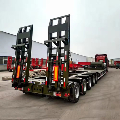 Mac Pherson Τύπος 3 Άξονες 20FT 40FT Flatbed Semi Container Truck Trailer Πώληση 2024