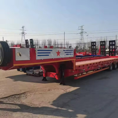 50 τόνους χαμηλόκρεμα Semi Truck χαμηλόκρεμα Trailers για βαρύ εξοπλισμό σε προσιτές τιμές