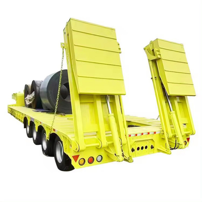 1820mm Tread Lowboy 100 Ton 4/6 Άξονες Lowbed Low Boy Semi Trailer για προσαρμογή