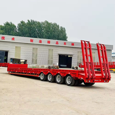 1820mm Tread Lowboy 100 Ton 4/6 Άξονες Lowbed Low Boy Semi Trailer για προσαρμογή