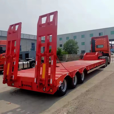 1820mm Tread Lowboy 100 Ton 4/6 Άξονες Lowbed Low Boy Semi Trailer για προσαρμογή