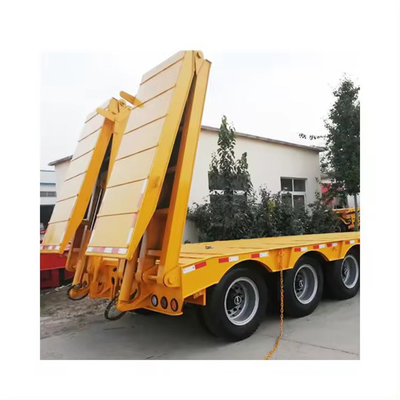 40ft 60ft Semi Trailer Lowbed με μακρύ λαιμό και τρεις γραμμές έξι άξονες Latest Version