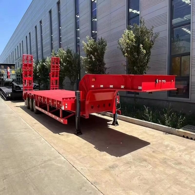40ft 60ft Semi Trailer Lowbed με μακρύ λαιμό και τρεις γραμμές έξι άξονες Latest Version