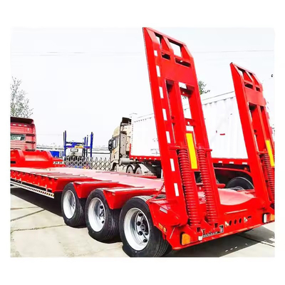 Μακρύ χερούλι 80t Lowbed Lowboy Loader με 2.3 άξονες και 1 έτος υπηρεσία μετά την πώληση
