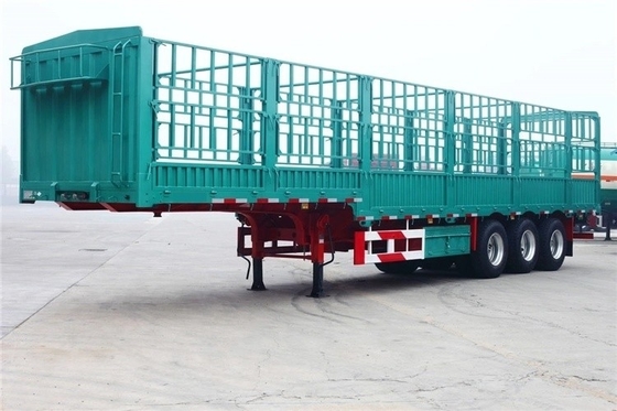 Υπηρεσία μετά την πώληση 1 έτος Hot 3 Axle Barn Semi Trailer Fence Trailer Custom Length