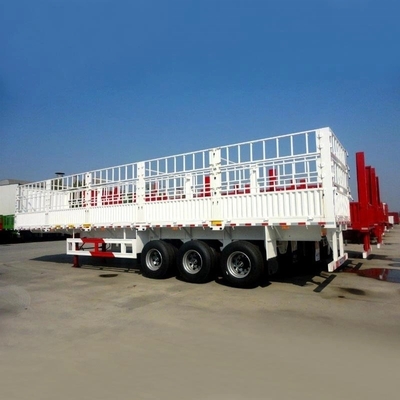 Υπηρεσία μετά την πώληση 1 έτος Hot 3 Axle Barn Semi Trailer Fence Trailer Custom Length