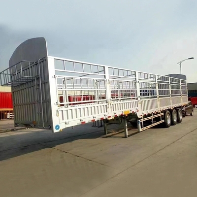 Υπηρεσία μετά την πώληση 1 έτος Hot 3 Axle Barn Semi Trailer Fence Trailer Custom Length