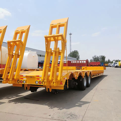 3 άξονες 60t Lowboy Trailer Tread 2240mm Εγχειρίδιο προσγείωσης ποδιού για τη μεταφορά ημιαπαίγνιο