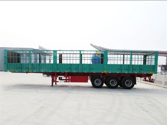 40FT 3 άξονες Flatbed φορτηγό φράχτη Semi trailer με 8.12.16 Αριθμός ελαστικού και τύπος φορτηγού