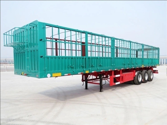 40FT 3 άξονες Flatbed φορτηγό φράχτη Semi trailer με 8.12.16 Αριθμός ελαστικού και τύπος φορτηγού