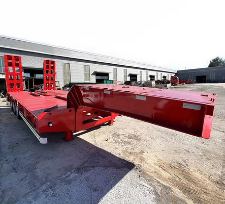 Χειροκίνητο προσγειωτικό πόδι 60-80 τόνων Lowboy Semi Trailer με Dolly 3 4 5 Άξονα 1820mm Περπατητήρα