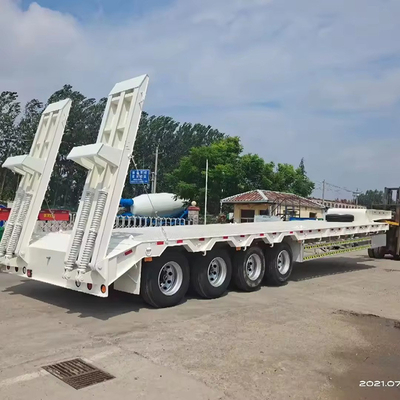 40ft 3 άξονας 60ton πολυάξονας χαμηλού επίπεδου ρυμουλκούμενου με υδραυλική ράμπα και προσαρμόσιμο