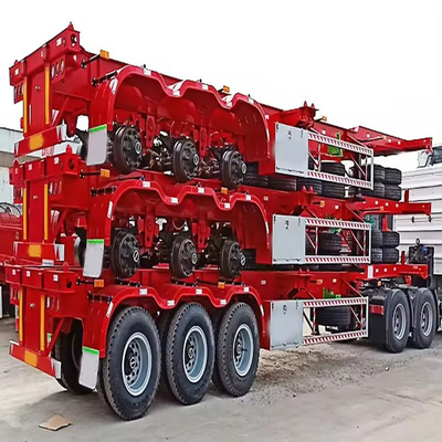 6 άξονες 15m 60ft επίπεδα χαμηλό κρεβάτι Lowboy Semi Trailers με 13t Άξονας για παράδοση