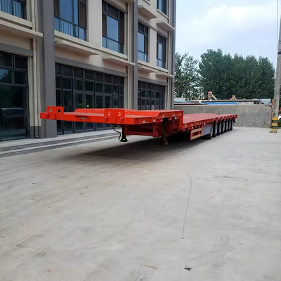 6 άξονες 15m 60ft επίπεδα χαμηλό κρεβάτι Lowboy Semi Trailers με 13t Άξονας για παράδοση