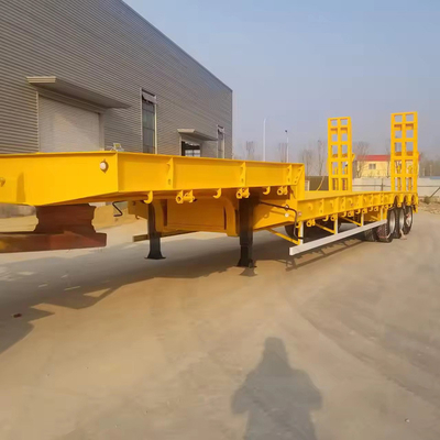 1 έτος εξυπηρέτηση μετά την πώληση 3 άξονες 50t Lowbed Lowboy Low Flatbed Loader Drop Deck Trailer
